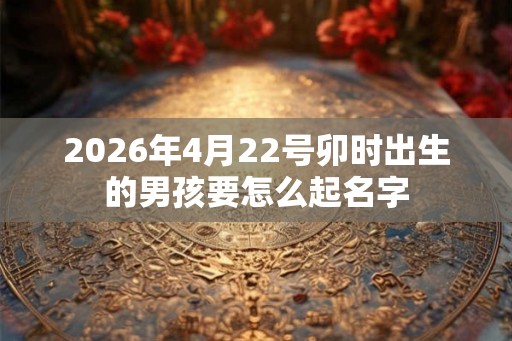 2026年4月22号卯时出生的男孩要怎么起名字