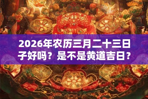 2026年农历三月二十三日子好吗?是不是黄道吉日? 2026年农历三月二十三日子好吗?是不是黄道吉日?