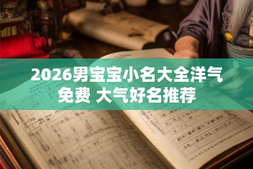 2026男宝宝小名大全洋气免费 大气好名推荐