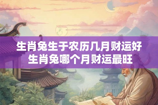 生肖兔生于农历几月财运好 生肖兔哪个月财运最旺