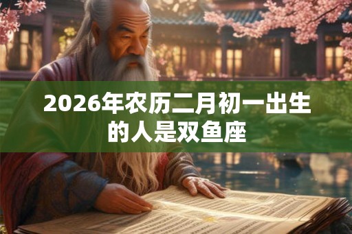 2026年农历二月初一出生的人是双鱼座