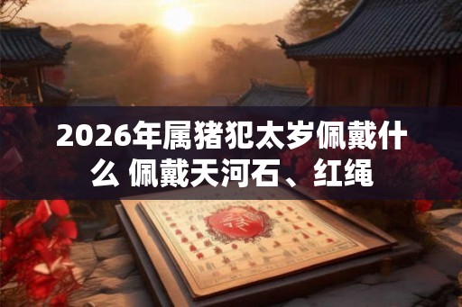 2026年属猪犯太岁佩戴什么 佩戴天河石、红绳