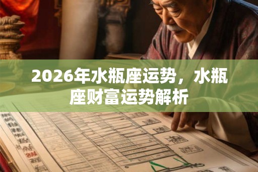 2026年水瓶座运势，水瓶座财富运势解析