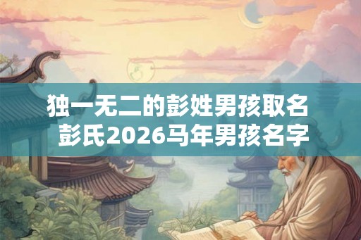 独一无二的彭姓男孩取名  彭氏2026马年男孩名字