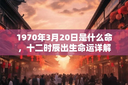 1970年3月20日是什么命，十二时辰出生命运详解