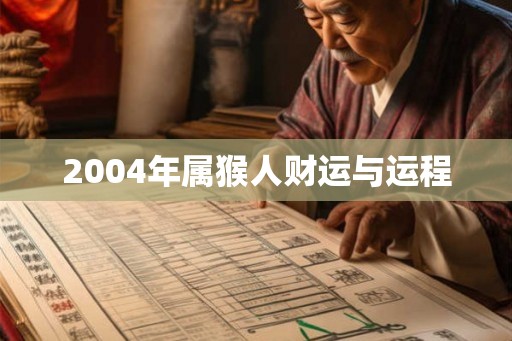 2004年属猴人财运与运程
