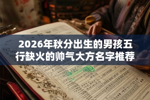 2026年秋分出生的男孩五行缺火的帅气大方名字推荐