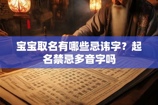 宝宝取名有哪些忌讳字？起名禁忌多音字吗