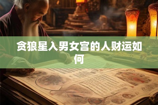 贪狼星入男女宫的人财运如何