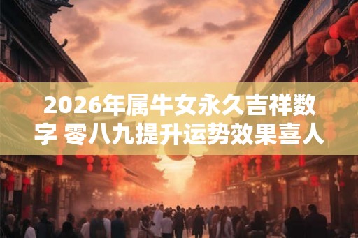 2026年属牛女永久吉祥数字 零八九提升运势效果喜人