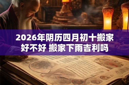 2026年阴历四月初十搬家好不好 搬家下雨吉利吗