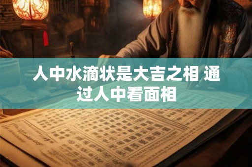 人中水滴状是大吉之相 通过人中看面相