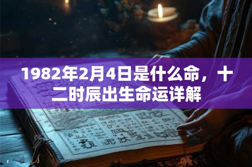 1982年2月4日是什么命，十二时辰出生命运详解