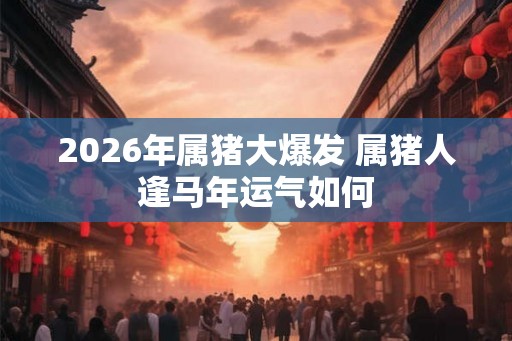 2026年属猪大爆发 属猪人逢马年运气如何