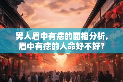 男人眉中有痣的面相分析,眉中有痣的人命好不好？