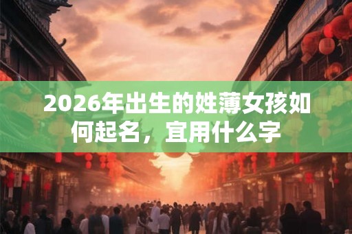 2026年出生的姓薄女孩如何起名，宜用什么字