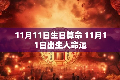 11月11日生日算命 11月11日出生人命运