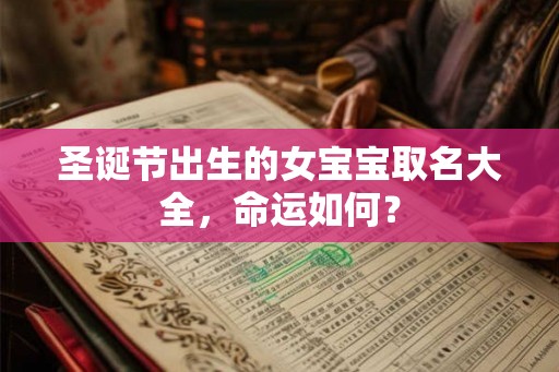圣诞节出生的女宝宝取名大全，命运如何？