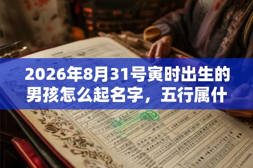 2026年8月31号寅时出生的男孩怎么起名字，五行属什么