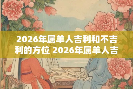 2026年属羊人吉利和不吉利的方位 2026年属羊人吉凶方位 2026年属羊人吉利和不吉利的方位 2026年属羊人吉凶方位
