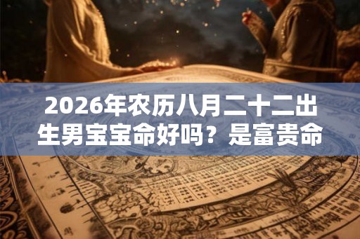 2026年农历八月二十二出生男宝宝命好吗？是富贵命吗？