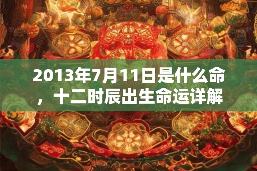 2013年7月11日是什么命，十二时辰出生命运详解