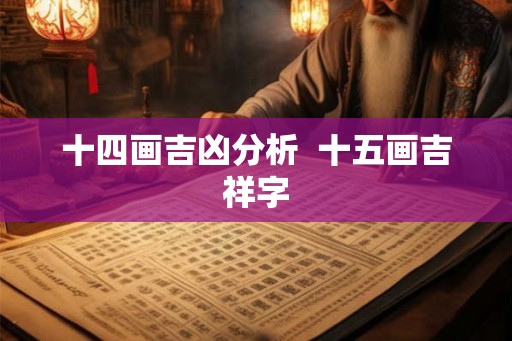 十四画吉凶分析  十五画吉祥字
