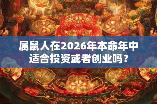 属鼠人在2026年本命年中适合投资或者创业吗？