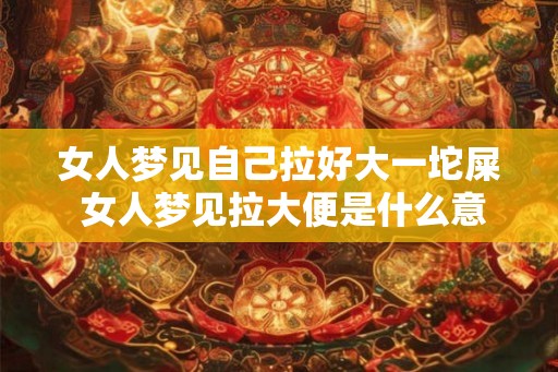 女人梦见自己拉好大一坨屎 女人梦见拉大便是什么意思 女人梦见自己拉好大一坨屎 女人梦见拉大便是什么意思