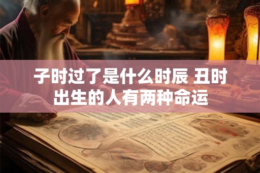 子时过了是什么时辰 丑时出生的人有两种命运 子时过了是什么时辰 丑时出生的人有两种命运