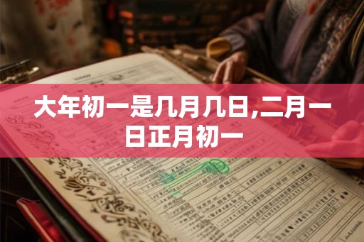 大年初一是几月几日,二月一日正月初一