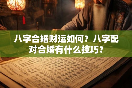 八字合婚财运如何？八字配对合婚有什么技巧？