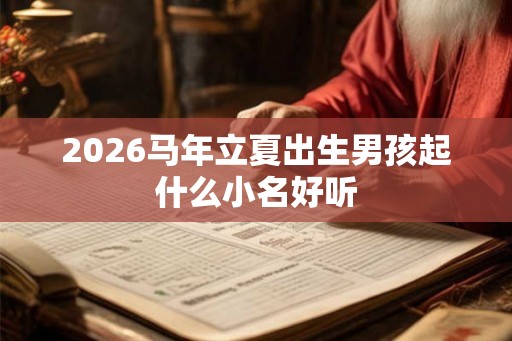 2026马年立夏出生男孩起什么小名好听