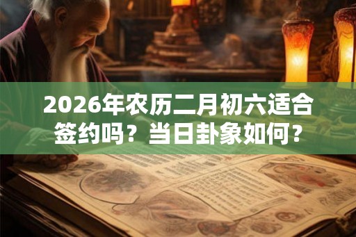 2026年农历二月初六适合签约吗？当日卦象如何？