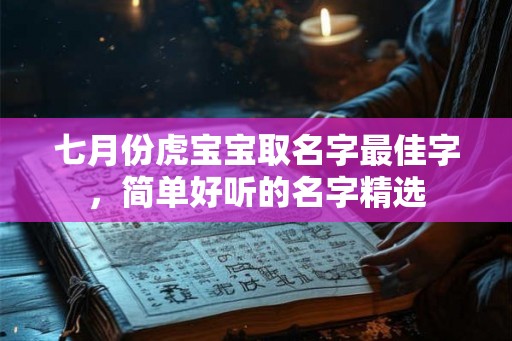 七月份虎宝宝取名字最佳字，简单好听的名字精选
