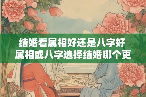 结婚看属相好还是八字好 属相或八字选择结婚哪个更好
