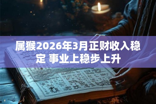 属猴2026年3月正财收入稳定 事业上稳步上升