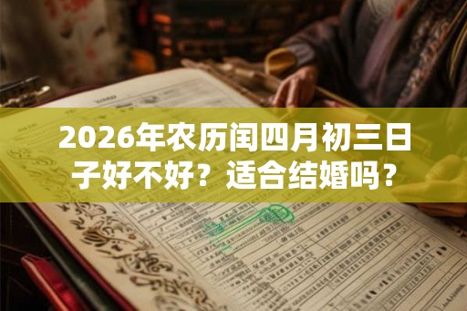 2026年农历闰四月初三日子好不好？适合结婚吗？