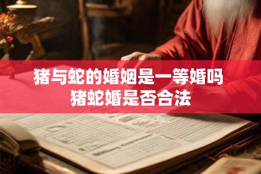 猪与蛇的婚姻是一等婚吗 猪蛇婚是否合法