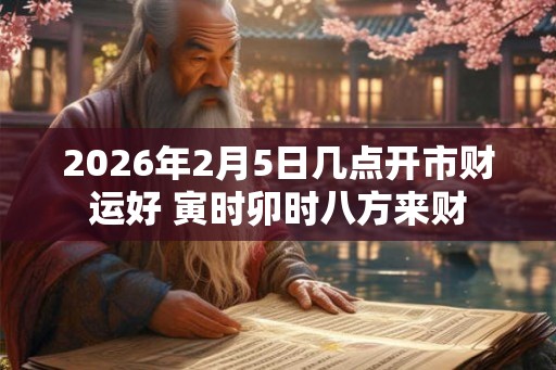 2026年2月5日几点开市财运好 寅时卯时八方来财