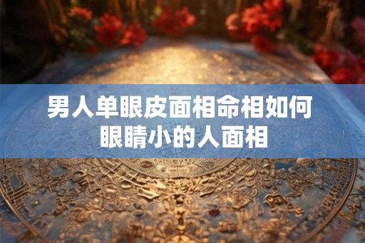 男人单眼皮面相命相如何 眼睛小的人面相