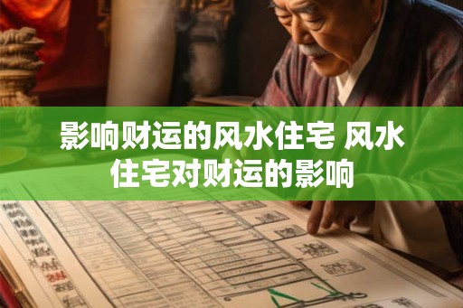 影响财运的风水住宅 风水住宅对财运的影响