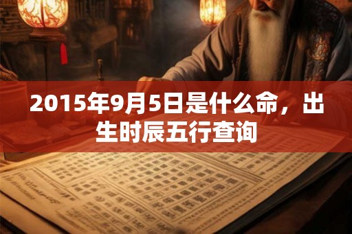 2015年9月5日是什么命,出生时辰五行查询 2015年9月5日是什么命,出生时辰五行查询