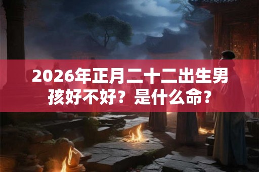2026年正月二十二出生男孩好不好？是什么命？
