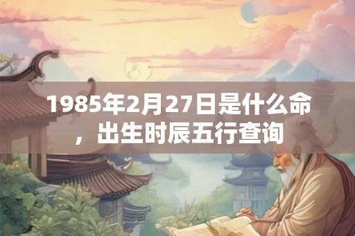 1985年2月27日是什么命，出生时辰五行查询