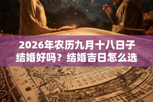 2026年农历九月十八日子结婚好吗？结婚吉日怎么选择？