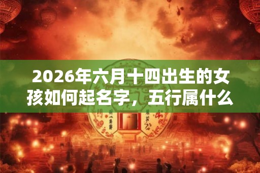 2026年六月十四出生的女孩如何起名字，五行属什么