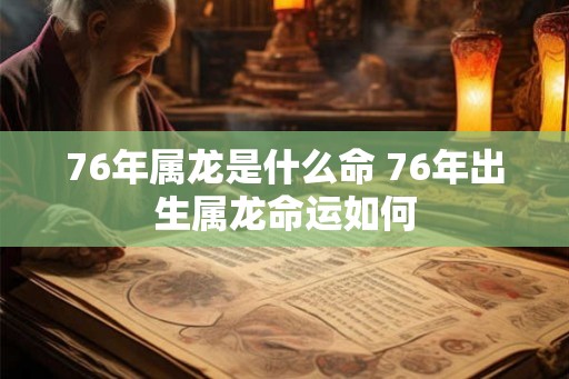 76年属龙是什么命 76年出生属龙命运如何