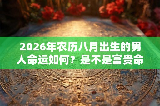 2026年农历八月出生的男人命运如何？是不是富贵命呢？