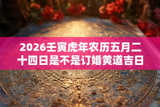 2026壬寅虎年农历五月二十四日是不是订婚黄道吉日？